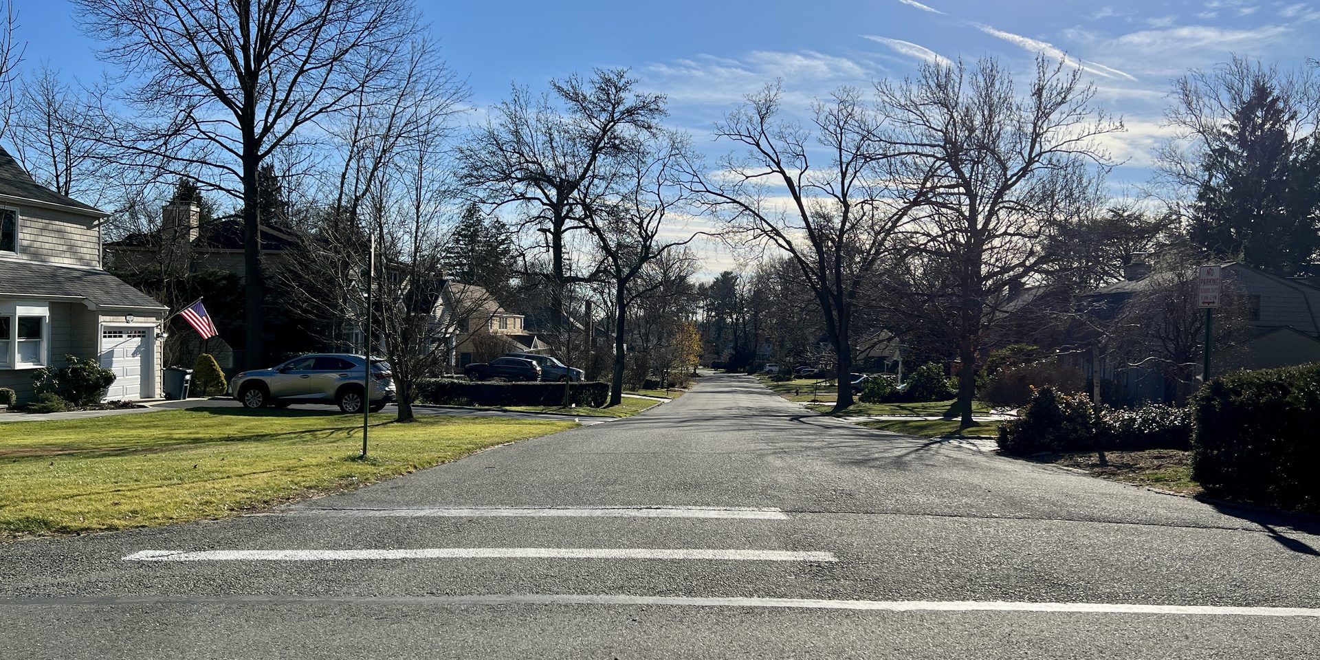 Circle Lane in the Levitt & Sons-developed Strathmore subdivision of the Incorporated Village of East Hills, Long Island, New York on Ja