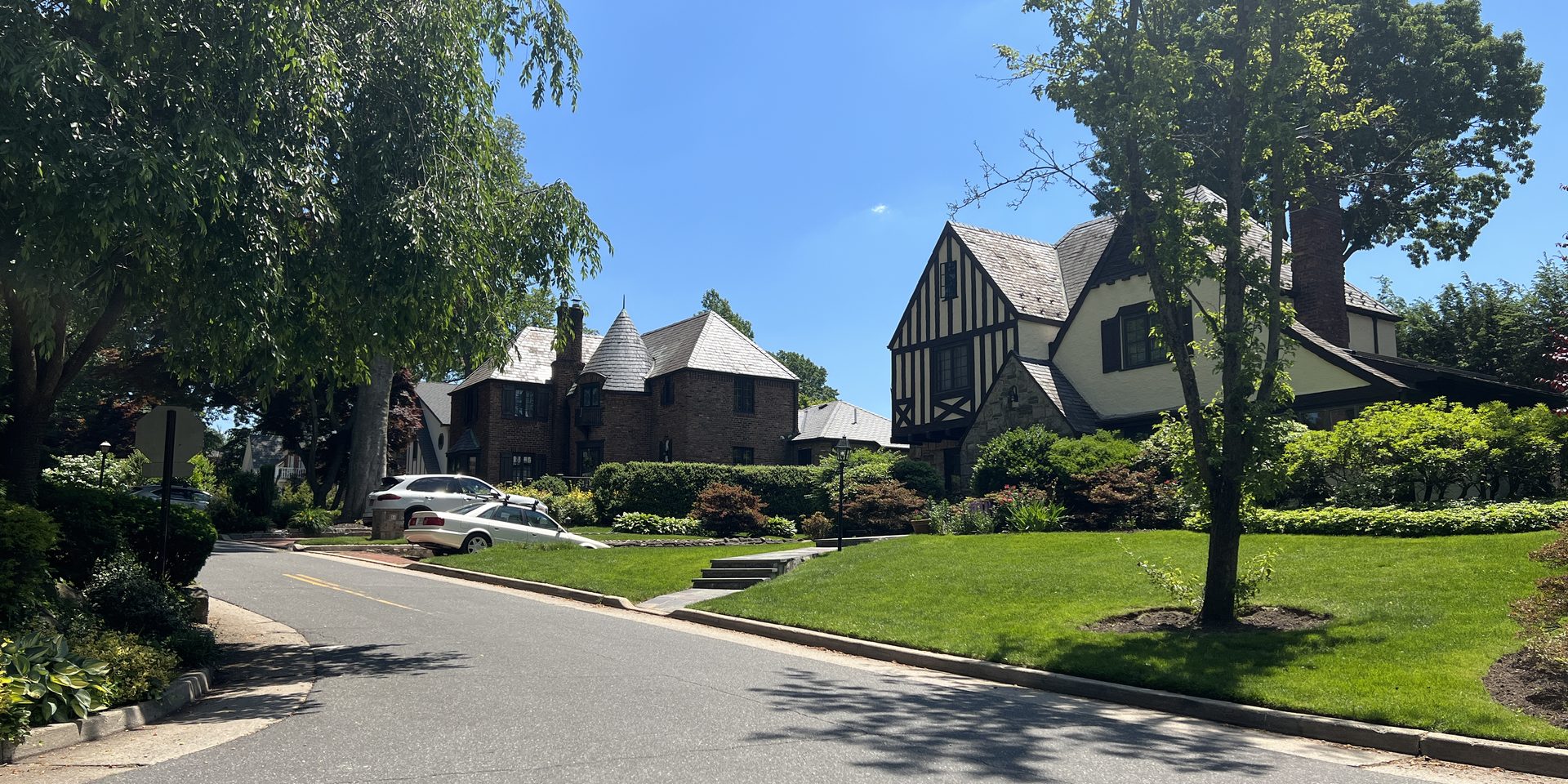 A street in Strathmore, Manhasset, New York on June 6, 2022